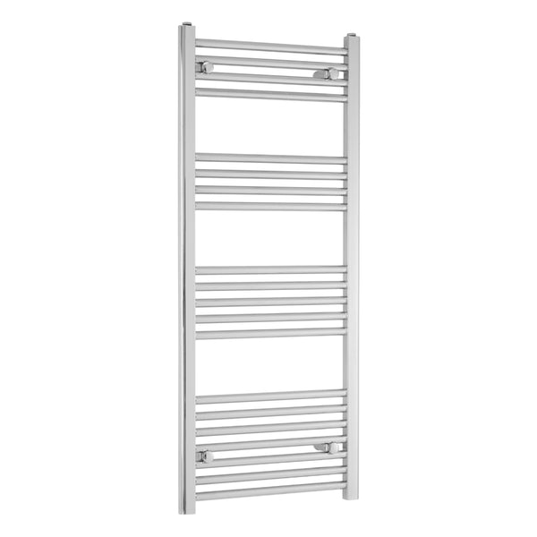 City Plumbing Flat Towel Rail 19mm Bar Chrome 1150mm x 500mm 131001