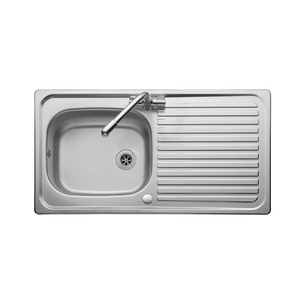 Leisure Linear Stainless Steel 1 Taphole Kitchen Sink 1.0 Bowl, Reversible