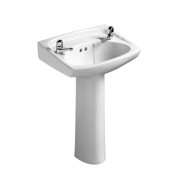 Armitage Shanks Sandringham Royalex 56cm washbasin, 2 corner tapholes with overflow and chainstay hole S217001