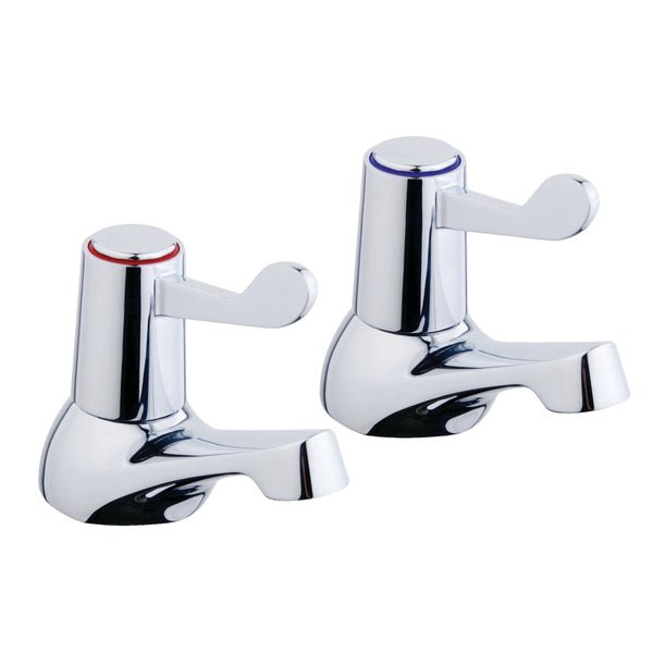 Iflo Lever Bath Pillar Taps Chrome