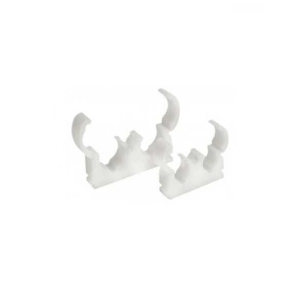 Talon 15mm Double Hinged Pipe Clip White TD15
