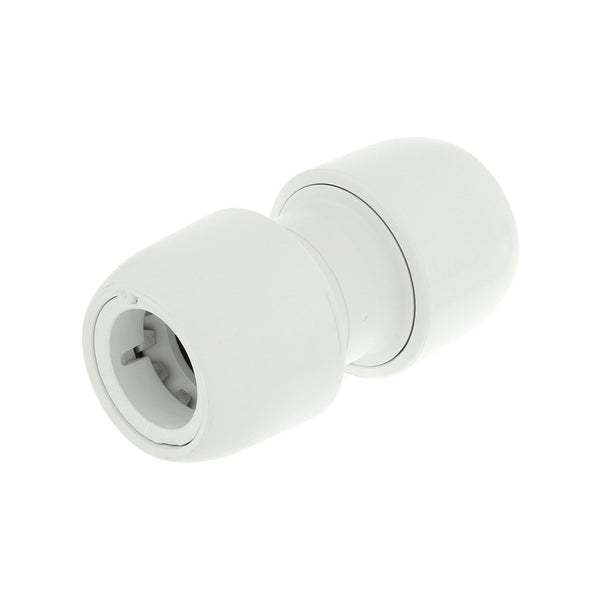 Hep2O Straight Connector White 15mm HD1/15W