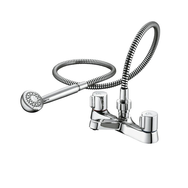 Ideal Standard Alto Bath Shower Mixer with Shower Set Chrome B9675AA.