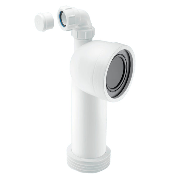 McAlpine 90 Degree Bend Adjustable Length Rigid Wc Connector With Vent Boss Wc-Con8V