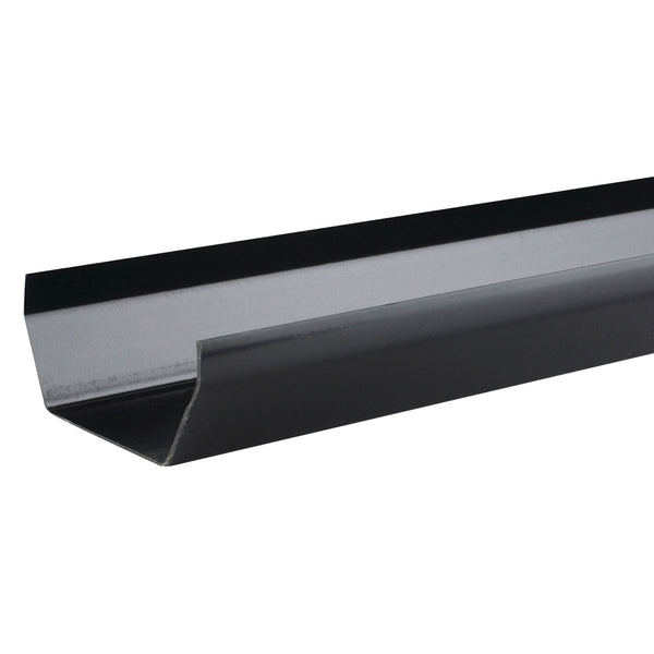 Wavin Osma Squareline Gutter 4 Metre Black 4T874B