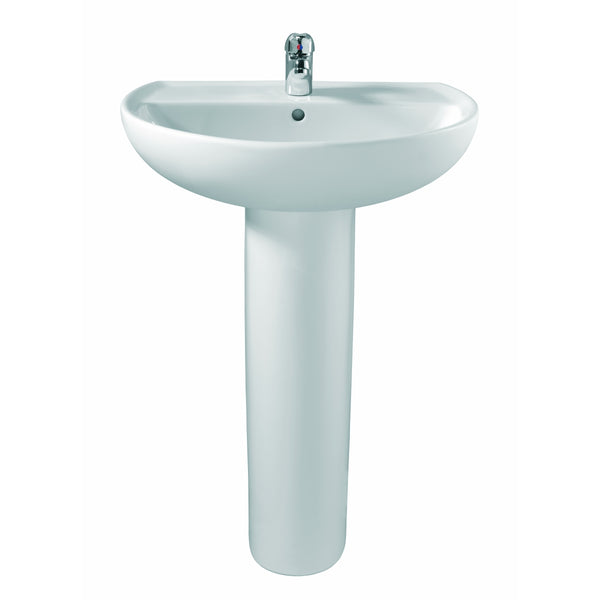 Twyford Alcona Washbasin One Tap Hole 550mm X 420mm Ar4211Wh