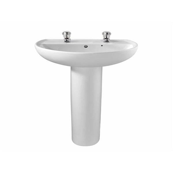 Twyford Alcona 2 Taphole 550mm Washbasin White AR4212WH