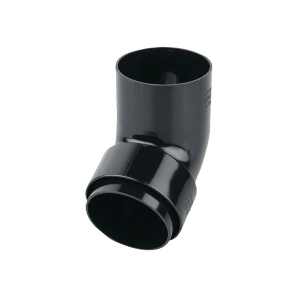 Wavin Osma Roundline Down Pipe Offset Bend Spigot Black 0T026B