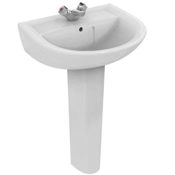Armitage Shanks Sandringham 21 55cm 1 taphole washbasin with overflow and chainstay hole E896201