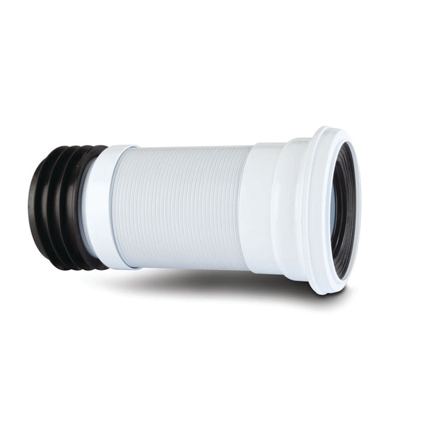 Polypipe Kwickfit Flexible Pan Connector White 110mm Extending 300mm To 600mm Sk57