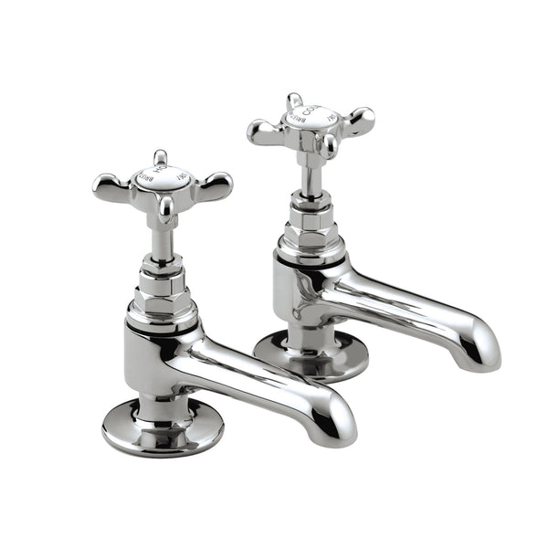 Bristan 1901 Basin Pillar Taps with Ceramic Disc Valves Chrome N 1/2 C CD