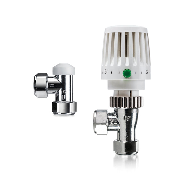 Honeywell Home Valencia Traditional Angled Thermostatic Radiator Valve And Lockshield 15mm Vtl120-15A