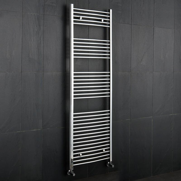 Curved Chrome Towel Rail 1800 x 600 mm