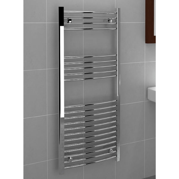 Chrome Curved Towel Rail 1200 x 500mm