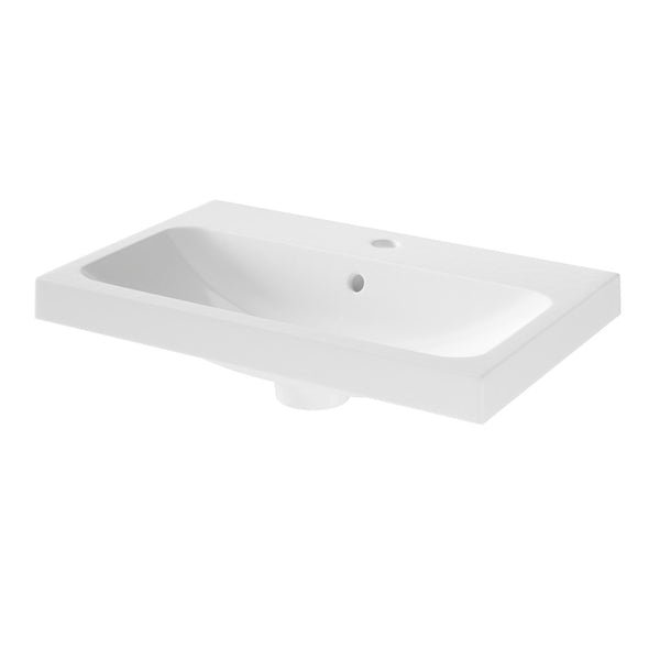 Iflo Slimline Gel Coat Basin 1 Tap Hole 600mm X 380mm 2018Tp3