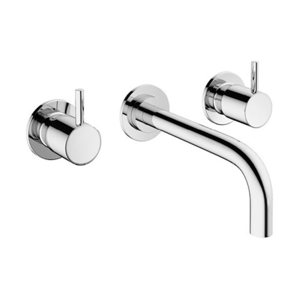 Crosswater MPRO Wall Mounted 3TH Basin Mixer Tap Chrome PRO130WNC