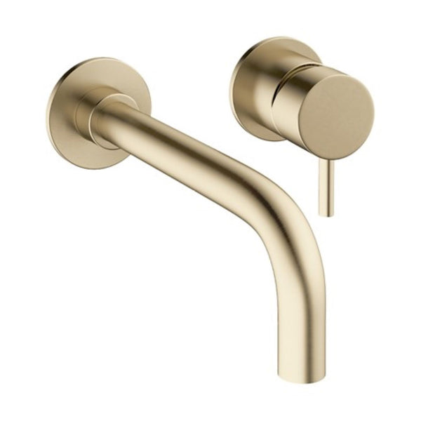 Crosswater MPRO Wall Mounted Basin Mixer 2TH Brushed Brass PRO120WNF