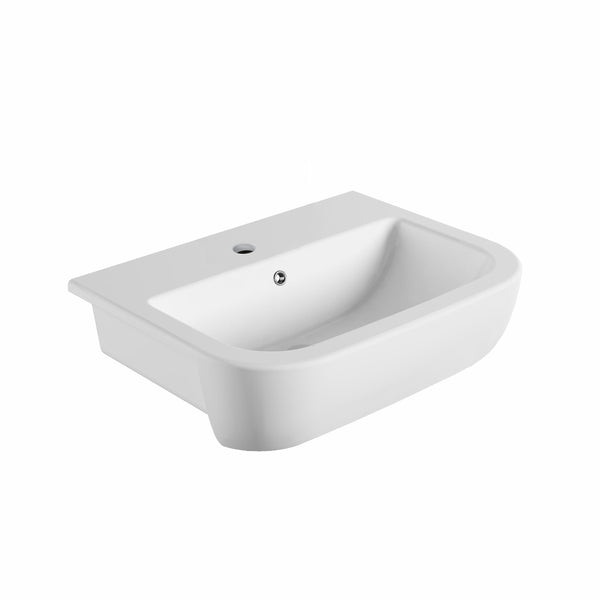 Iflo Rhea Semi Recessed Basin 560mmw X 450mmd 1 Tap Hole Ls10100
