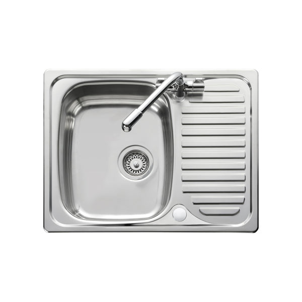 Leisure Euroline Stainless Steel 1 Taphole Kitchen Sink 1.0 Bowl, Reversible Drainer