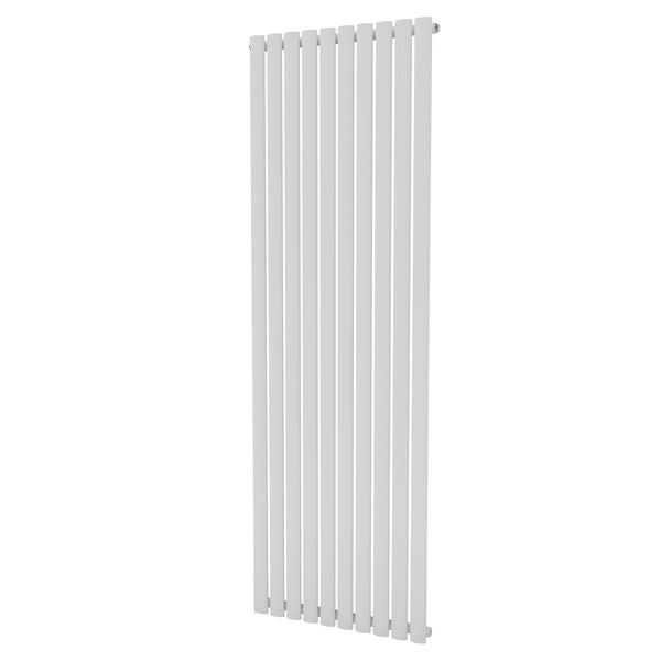 Plumbright Pearl 1800x584mm White Vertical Oval Tube Designer Radiator PRL1800584W